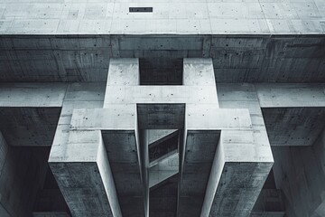 Poster - A monochrome image of a building, suitable for architectural design projects
