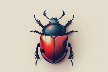 Canvas Print - A bug sitting on a wall, suitable for educational materials