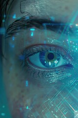 Aufkleber - Detailed close up of a person's eye. Suitable for medical or beauty concepts