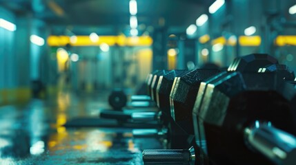 Poster - A line of benches sitting side by side