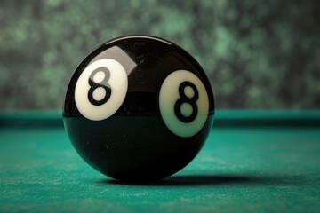 Poster - A pool ball with the number 8 on it, useful for various illustrations and designs