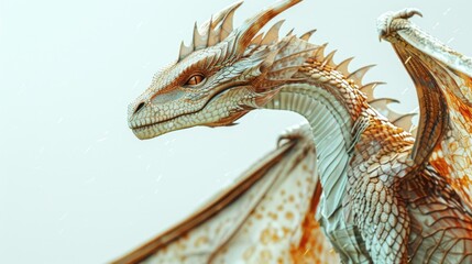 Poster - A detailed image of a dragon's head and neck