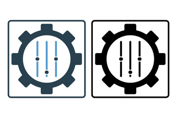 Poster - Preferences icon. icon related to setup and setting. suitable for web site, app, user interfaces, printable etc. solid icon style. simple vector design editable