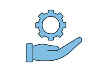 Poster - Customization icon. icon related to setup and setting. suitable for web site, app, user interfaces, printable etc. flat line icon style. simple vector design editable