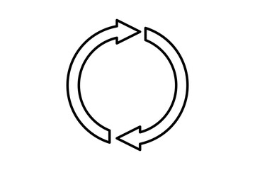 Poster - Factory reset icon. icon related to setup and setting. suitable for web site, app, user interfaces, printable etc. line icon style. simple vector design editable