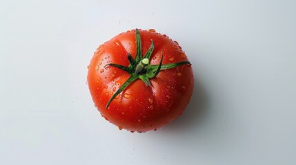 Wall Mural - Tomato vegetable with red color on a white background