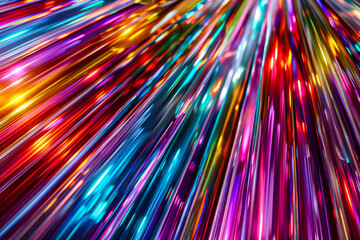 Aufkleber - colourful neon speed metal rays explosion, glowing motion blur, abstract futuristic aesthetic backdrop, techno sci-fi card, virtual event banner