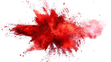 Wall Mural - Paint explosion , red powder splash , smoke