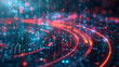 © JoanVtGarcia - Un fondo de seguridad digital con elementos abstractos y salvaguardas para los caracteres de privacidad