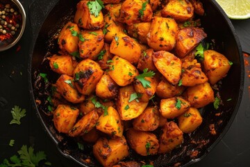 Wall Mural - bombay roasted potatoes with rosemary