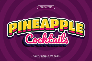 Wall Mural - editable vector of modern text effect with vibrant color and fun font style