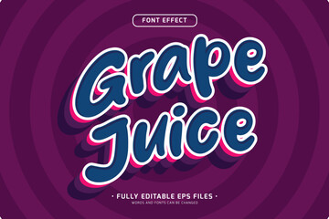 Wall Mural - 3d style editable vector text effect inspired by drink can label logo design