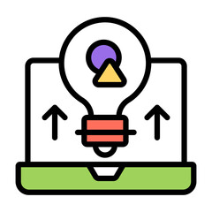 Sticker - An icon design of online idea

