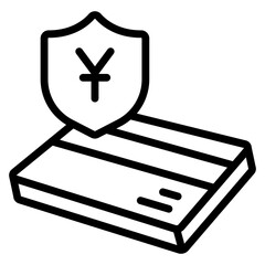 Sticker - A trendy design icon of secure payment

