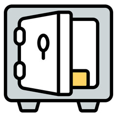 Sticker - Modern design icon of bank vault

