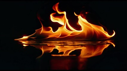 Poster - Flames on the water