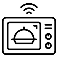 Poster - Editable design icon of microwave oven 
