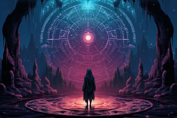 Wall Mural - a mysterious and enigmatic oracle, gifted with prophetic visions and a deep connection to the ethere