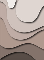 Poster - modern paper cut grey background. 3d abstract paper art style, flyers posters prints. eps 10