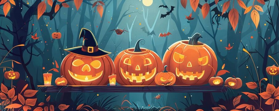 Design a poster for a Halloween potluck dinner party