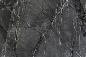 Close-Up of Dark Slate Rock with Natural Veins