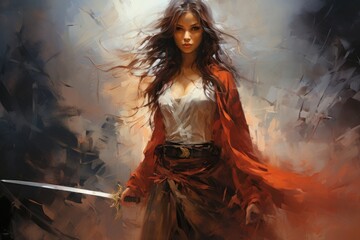 Wall Mural - a relentless and indomitable warrior, known for their unwavering resolve and unwavering loyalty. - g