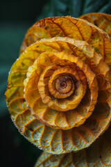 Poster - Detailed image of a birthmark that forms a spiral, with a focus on the smooth transition of color,
