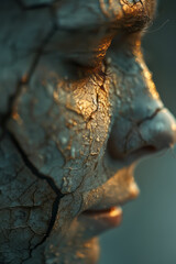 Poster - Close-up of a birthmark shaped like a heart, with detailed skin texture in soft lighting,
