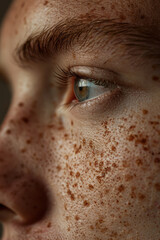 Poster - A close-up of a mole on a personâ€™s shoulder, showing the contrast between the mole and the surrounding skin,