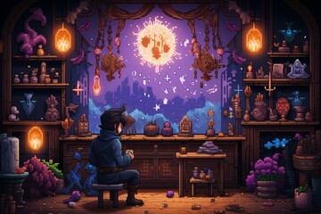 Wall Mural - a master of enchantments and magical artifacts, imbuing objects with extraordinary powers. - generat