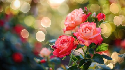 Sticker - Vibrant roses blooming in the spring