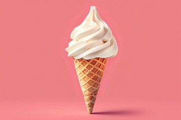 Ice-cream on neutral backdrop minimalism and modern style 