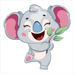 Canvas Print - Cute koala. Funny cartoon character