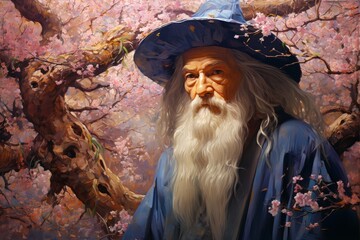 Wall Mural - A wise and venerable sage, possessing profound knowledge of history and arcane arts. - Generative AI