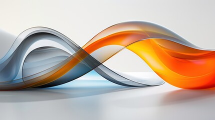 Wall Mural - Sleek modern background with flowing curves. Fluid gradient wave background