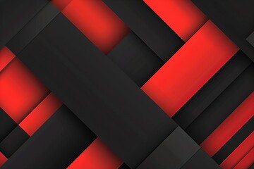 Canvas Print - abstract geometric vector background design sleek black and red modern graphic art