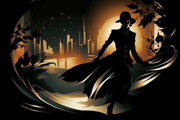 Canvas Print - A stealthy and elusive rogue, moving in shadows and striking with deadly precision. - Generative AI