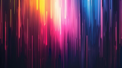 Poster - abstract background with multicolored gradient vertical lines