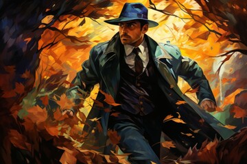 Canvas Print - A skilled and versatile ranger, tracking prey and surviving in the wilderness. - Generative AI