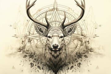 Canvas Print - A skilled and versatile ranger, tracking prey and surviving in the wilderness. - Generative AI