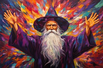 Wall Mural - A devout and zealous cleric, channeling divine power to smite evil and heal the faithful. - Generative AI