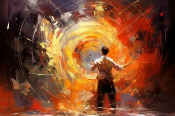 Canvas Print - a master of archery, striking distant targets with unparalleled accuracy. - generative ai