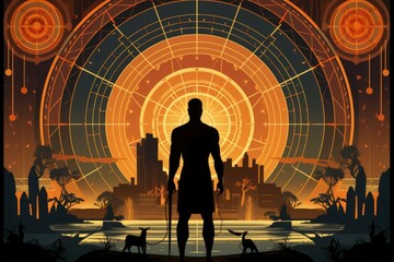 Canvas Print - a master of archery, striking distant targets with unparalleled accuracy. - generative ai
