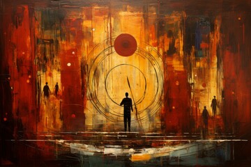 Canvas Print - a master of archery, striking distant targets with unparalleled accuracy. - generative ai