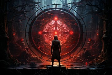 Wall Mural - A master of archery, striking distant targets with unparalleled accuracy. - Generative AI