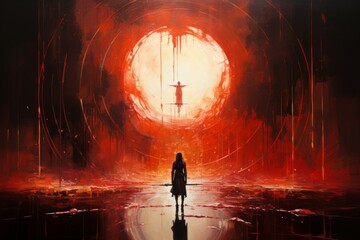 Canvas Print - A master of archery, striking distant targets with unparalleled accuracy. - Generative AI