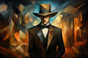Canvas Print - A cunning and manipulative spy, gathering information and infiltrating enemy ranks. - Generative AI