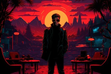 Canvas Print - A cunning and manipulative spy, gathering information and infiltrating enemy ranks. - Generative AI