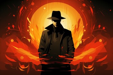 Canvas Print - A cunning and manipulative spy, gathering information and infiltrating enemy ranks. - Generative AI