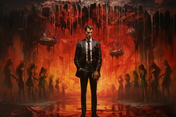 Canvas Print - A cunning and manipulative spy, gathering information and infiltrating enemy ranks. - Generative AI